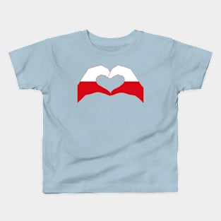 We Heart Poland Patriot Flag Series Kids T-Shirt